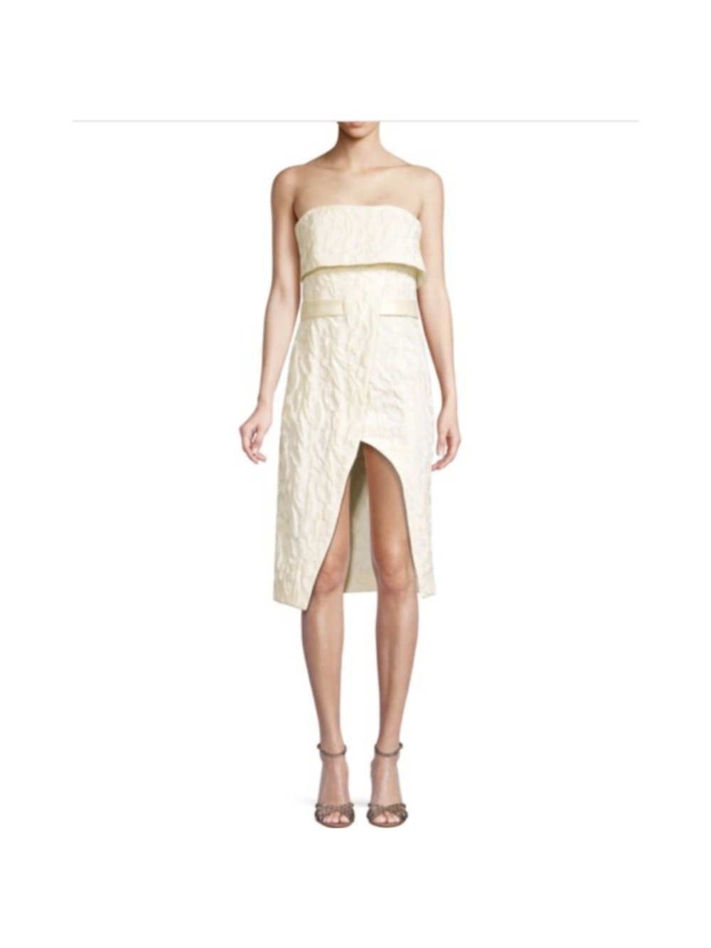 Alexis wrap Isotta dress in floral jacquard